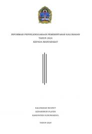 INFORMASI PENYELENGGARAAN PEMERINTAHAN KALURAHAN TAHUN 2024 KEPADA MASYARAKAT